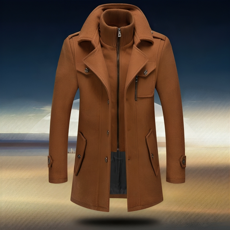 Theodore⢠| Elegante jas met dubbele kraag voor heren