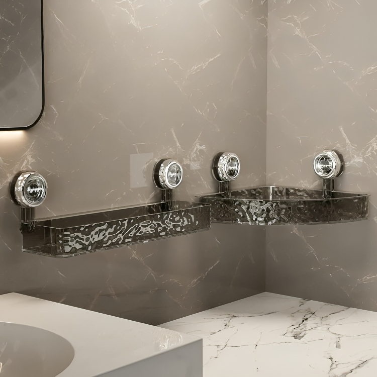 LuxeShelf⢠| Luxe zuignap douche organizer