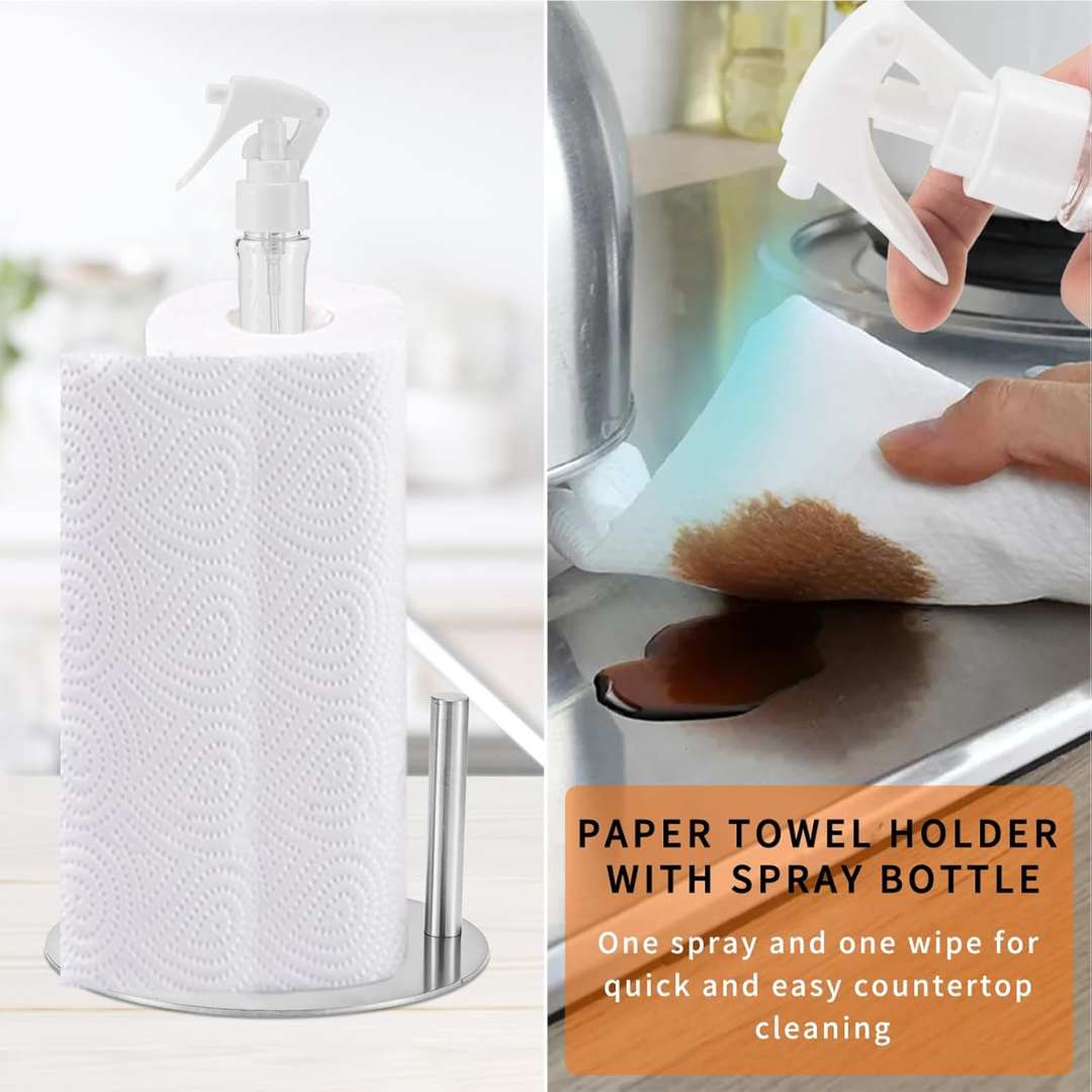 SprayNSwipe™ | Papieren handdoekhouder met spuitfles