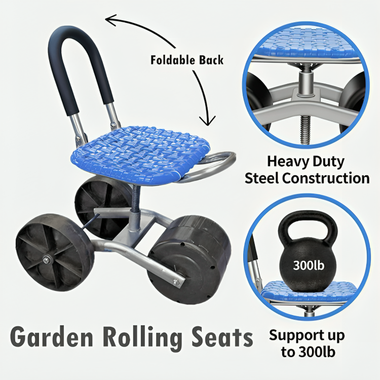 TIJDELIJK 50% KORTING | SpinnySeat™ | 360° ergonomische tuinkruk
