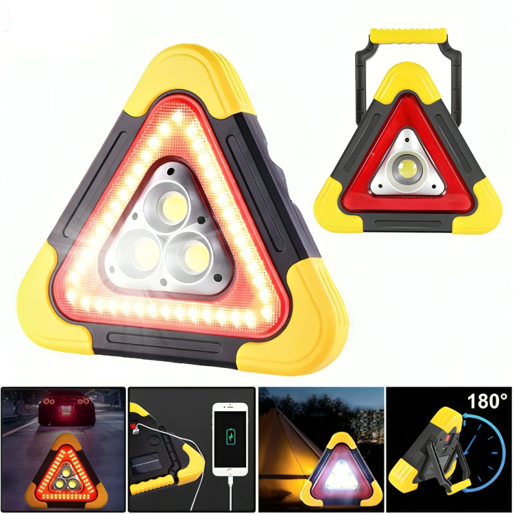 RoadSafe⢠| Driehoekige noodseinlamp op zonne-energie