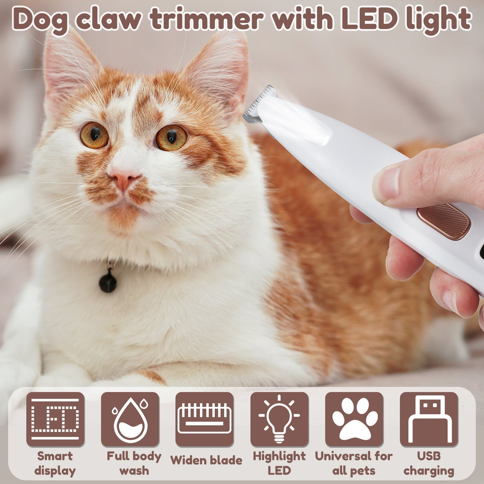 1 + 1 GRATIS VANDAAG | TidyPaws™ | LED-Haarschneider für Haustiere