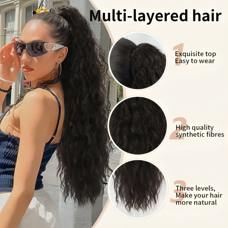 ClipCurls⢠| Krullende haarverlenging met paardenstaart