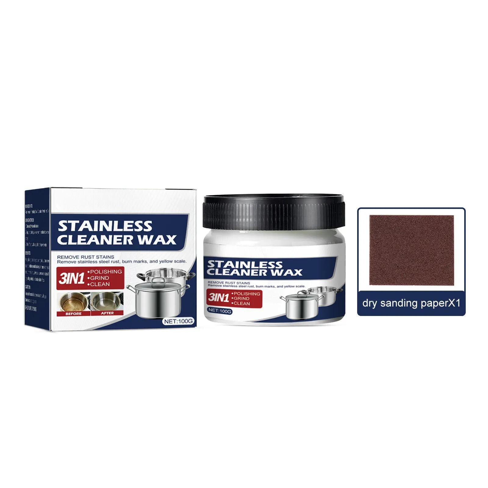 SparkleSteel⢠| Magische Reinigingspasta Voor Roestvrij Staal