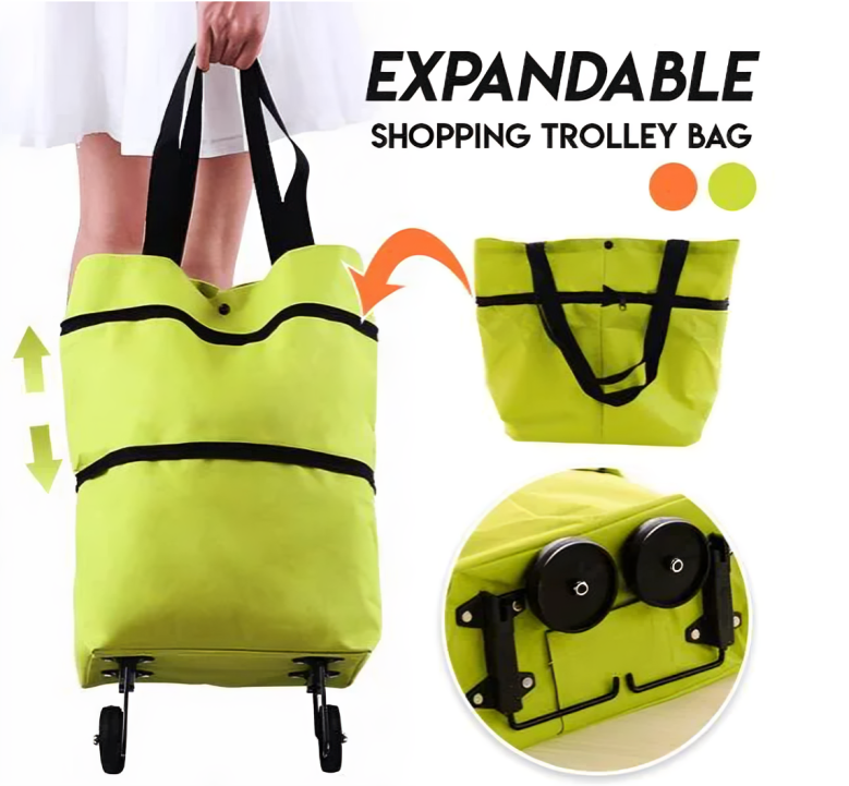 TIJDELIJK 50% KORTING | TrolleyTote™ | Gemakkelijk boodschappen doen!