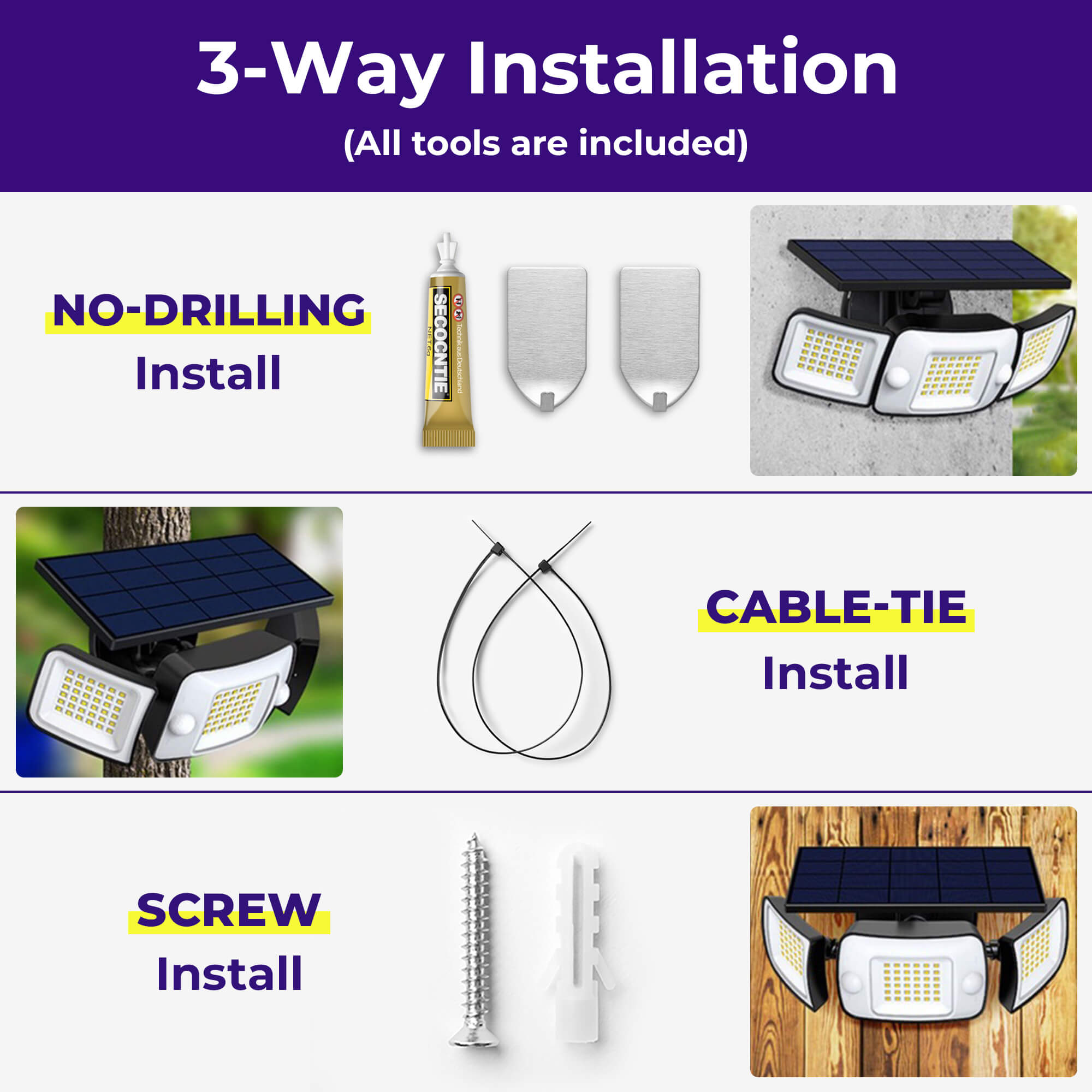 SolarBright™ | LED-buitenlamp op zonne-energie