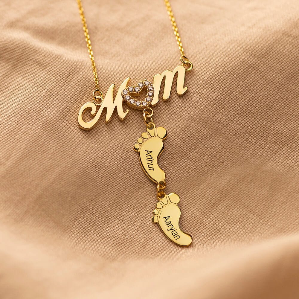 LittleSteps™ | Gepersonaliseerde baby voet naamketting