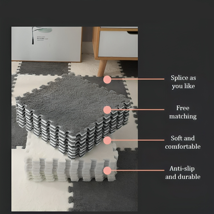 CozyTiles™ | Zacht, warm pluche puzzeldeken