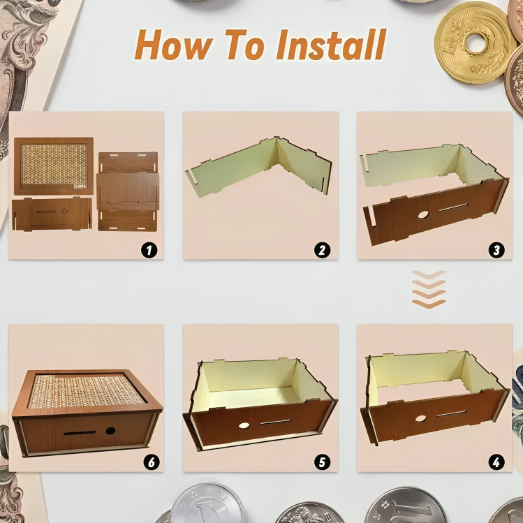WealthBox⢠| Houten Spaarpot