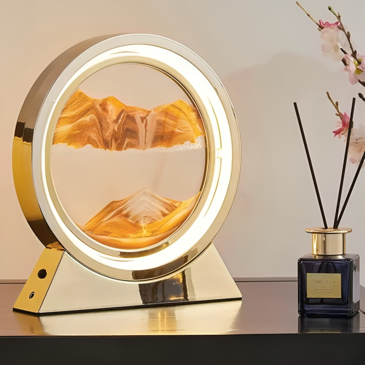 SandAura™ | Creatieve drijfzand zandloper tafellamp