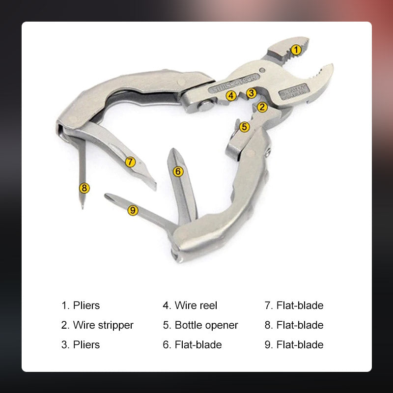 KeyFix™ | 9-in-1 multigereedschap sleutelhanger