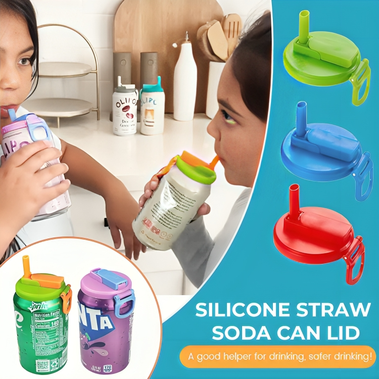 2 + 2 GRATIS VANDAAG | SipSeal⢠| Siliconen rietje Deksel van frisdrankblikje