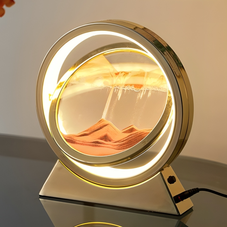 SandAura™ | Creatieve drijfzand zandloper tafellamp