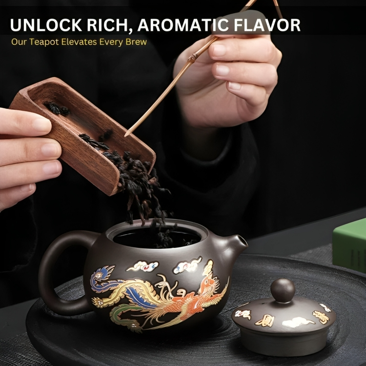 MysticBrew™ | Draak en feniks kleurveranderende theepot