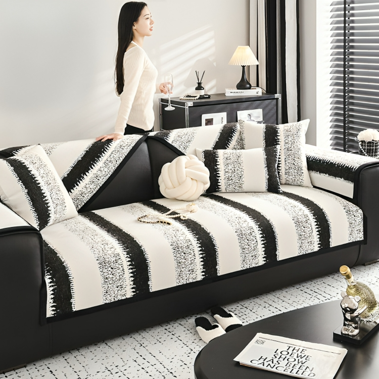SnugCover™ | Universele antislip gestreepte bankhoes