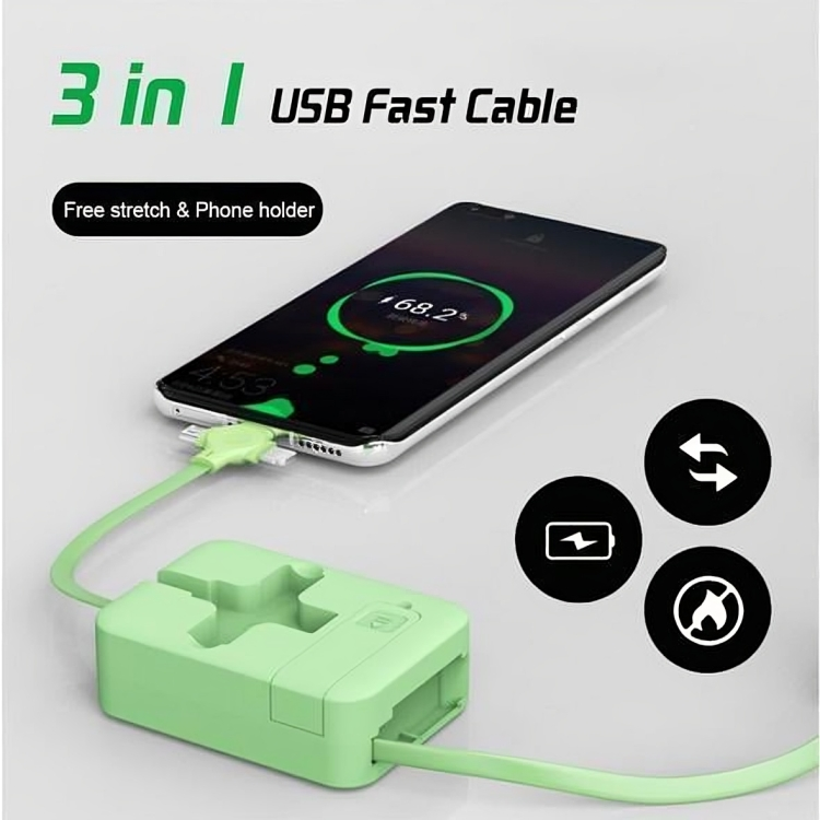 ChargeHub™ | 3-in-1 USB-snellaadkabel
