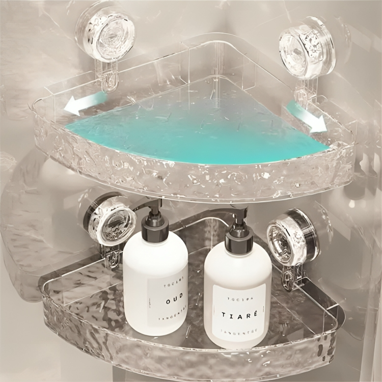 LuxeShelf⢠| Luxe zuignap douche organizer