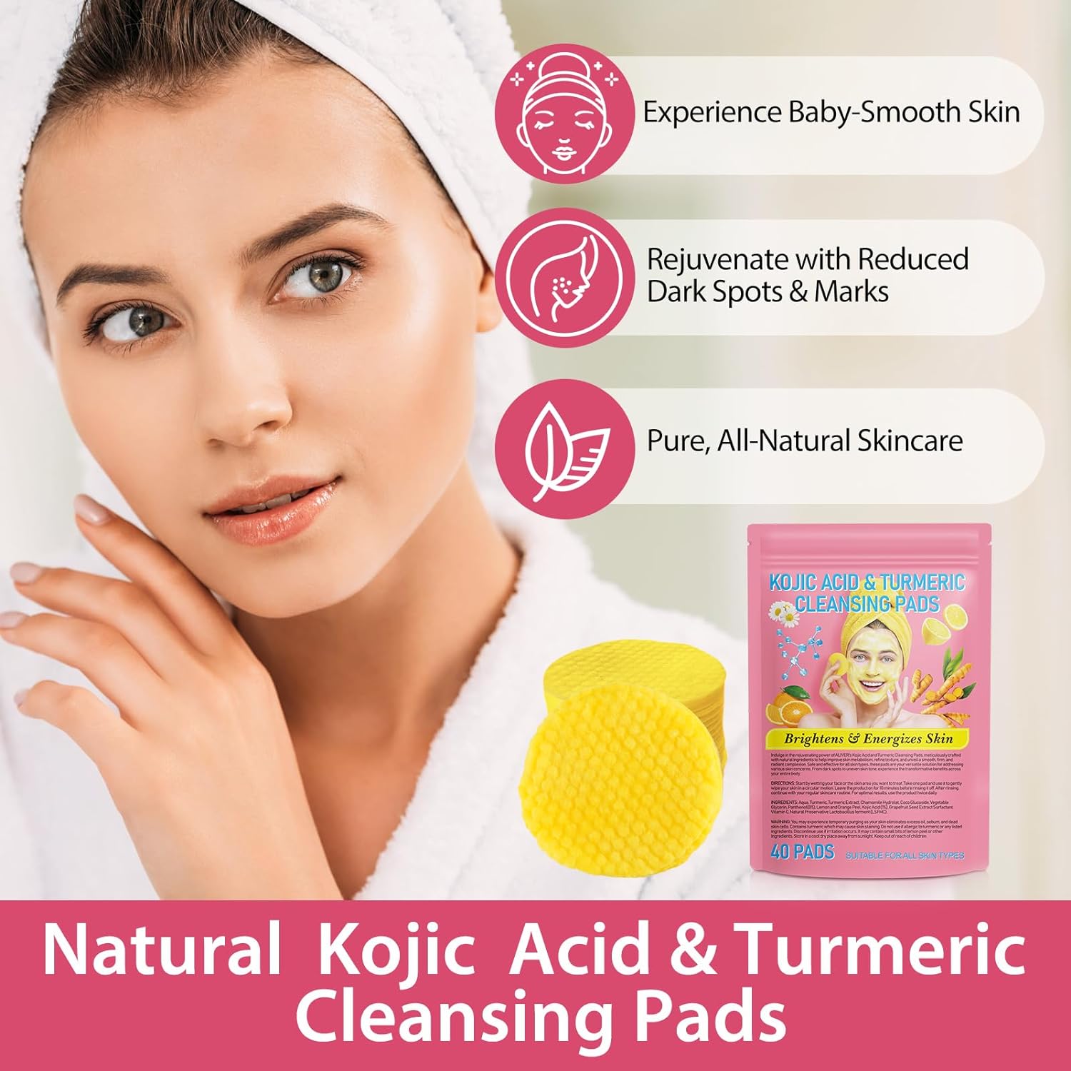 RadiancePads⢠| Kurkuma en kojinezuur pads
