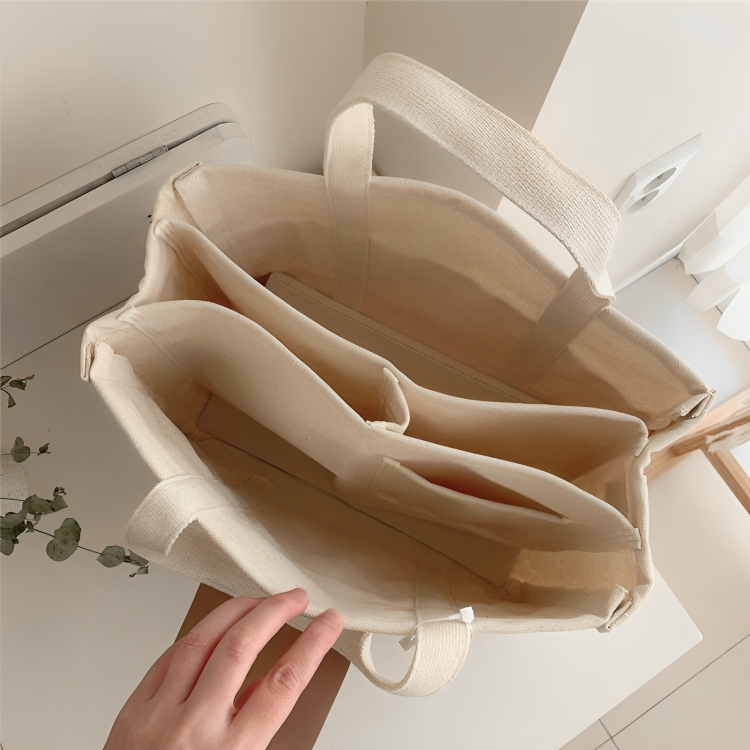 UrbanTote⢠| Canvas draagtas met meerdere zakken