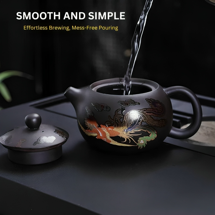 MysticBrew™ | Draak en feniks kleurveranderende theepot