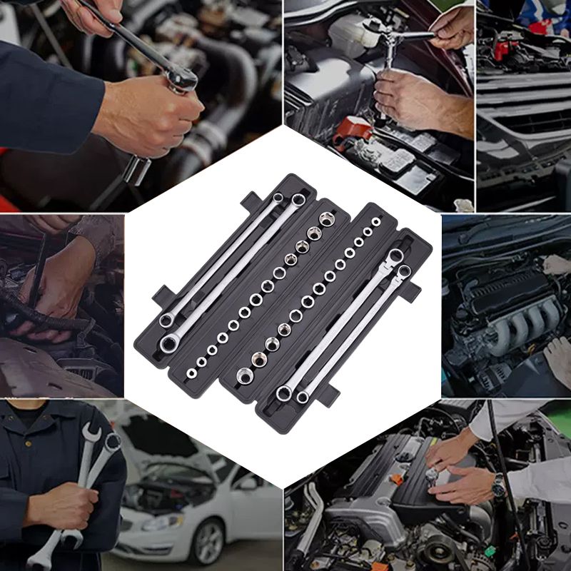TIJDELIJK 50% KORTING | FlexiWrench™ | 15-Delige Ratelsleutelset