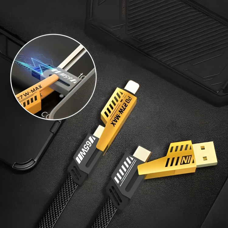 1 + 1 GRATIS VANDAAG | FusionCord⢠| 4-in-1 snellaadkabel 65W