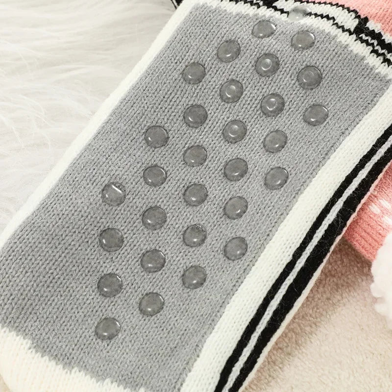 FuzzySole™ | Winterwarme, pluche gevoerde, antislip pantoffelsokken