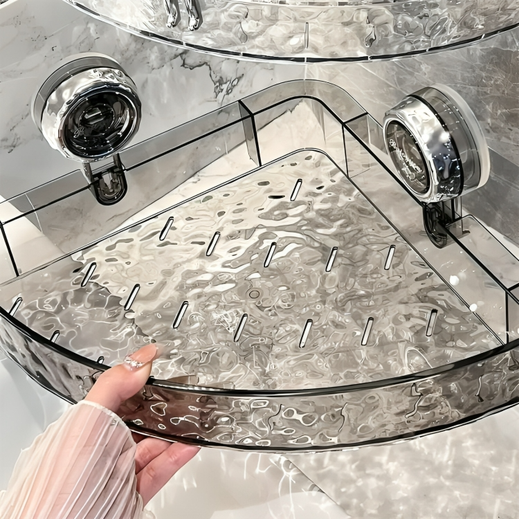 LuxeShelf⢠| Luxe zuignap douche organizer