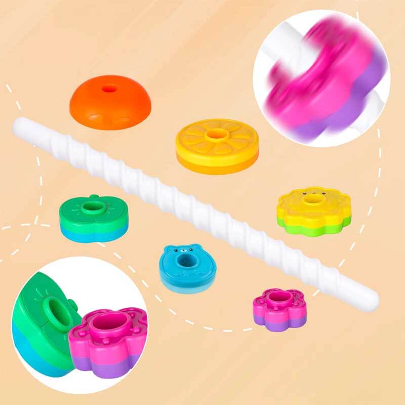 TIJDELIJK 50% KORTING | SpinStack⢠| Veilig, kleurrijk spel dat kinderen boeit