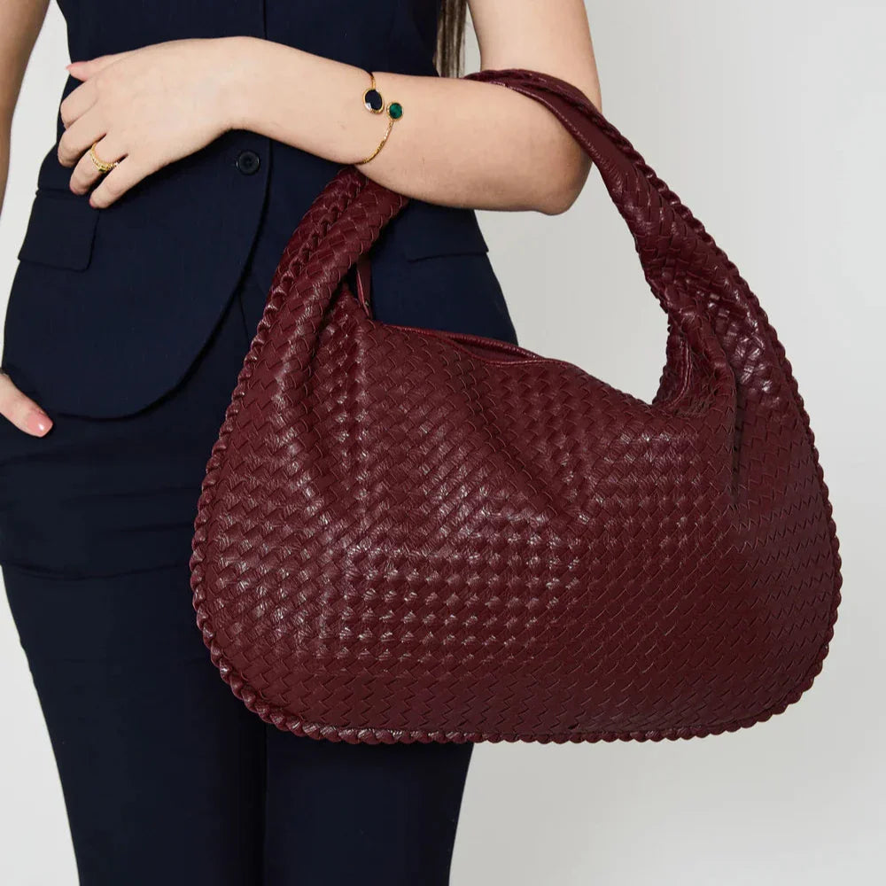 LuxeBag™ | Geweven Lederen Schoudertas