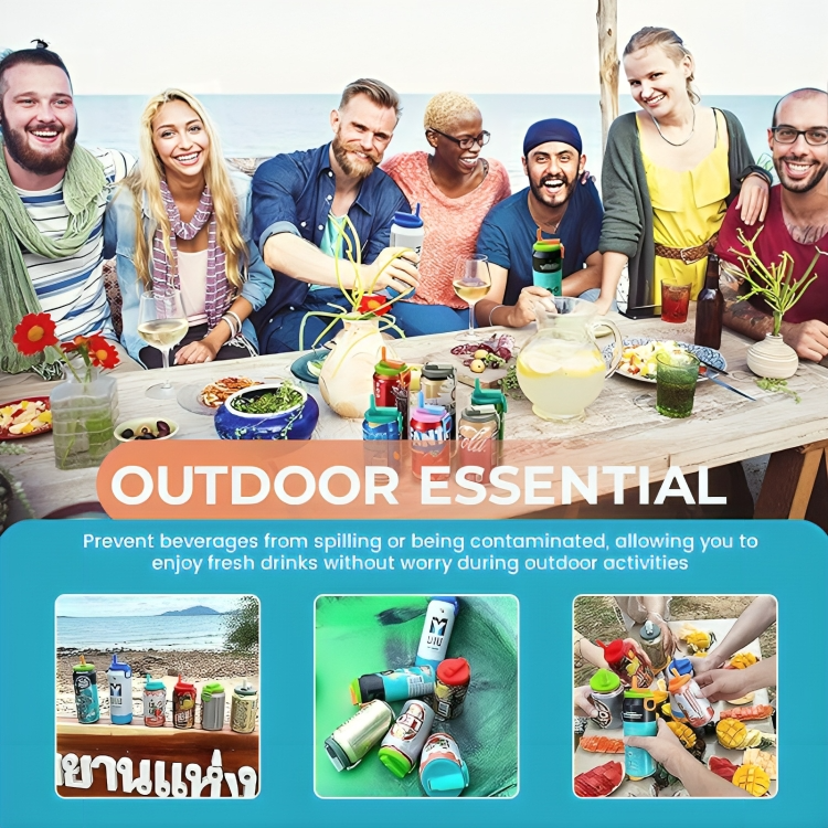 2 + 2 GRATIS VANDAAG | SipSeal⢠| Siliconen rietje Deksel van frisdrankblikje