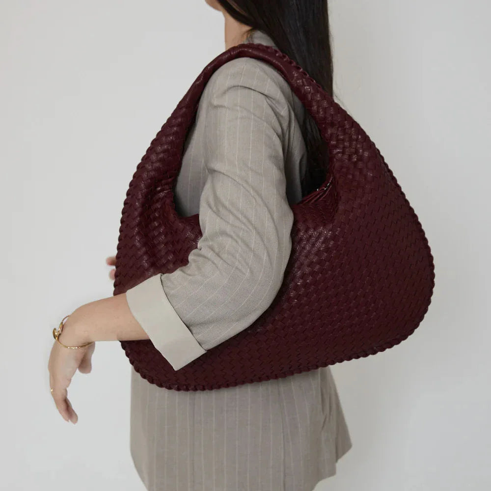 LuxeBag™ | Geweven Lederen Schoudertas