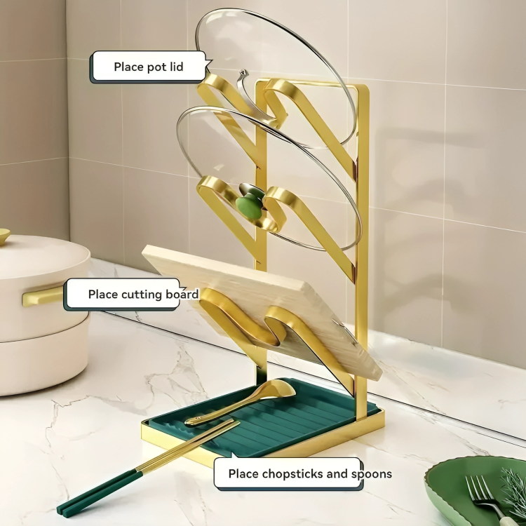 LidStack⢠| Drietraps keukendekselhouder