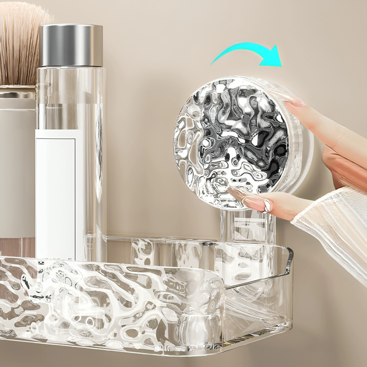 LuxeShelf⢠| Luxe zuignap douche organizer