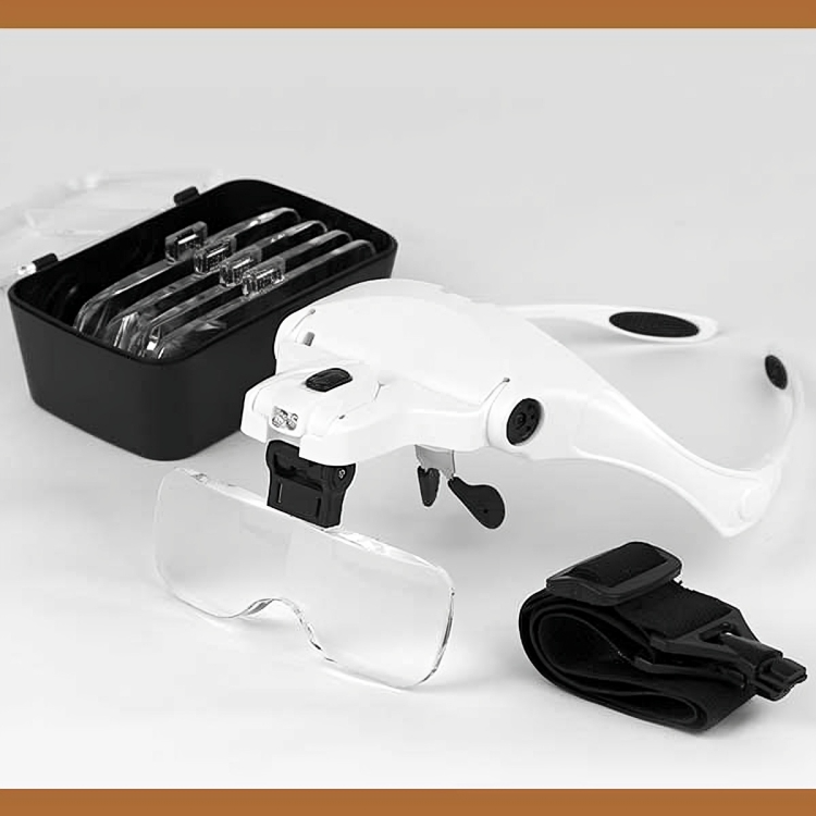 FocusLens⢠| Vergrootglas hoofdband met LED-lampje