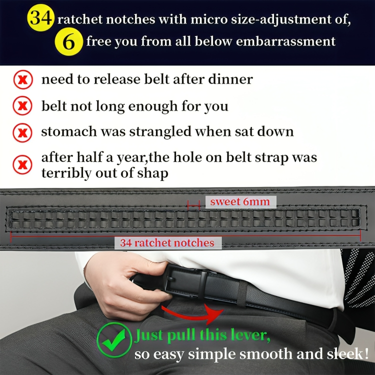 AdjustaBelt⢠| Leren ratelriem