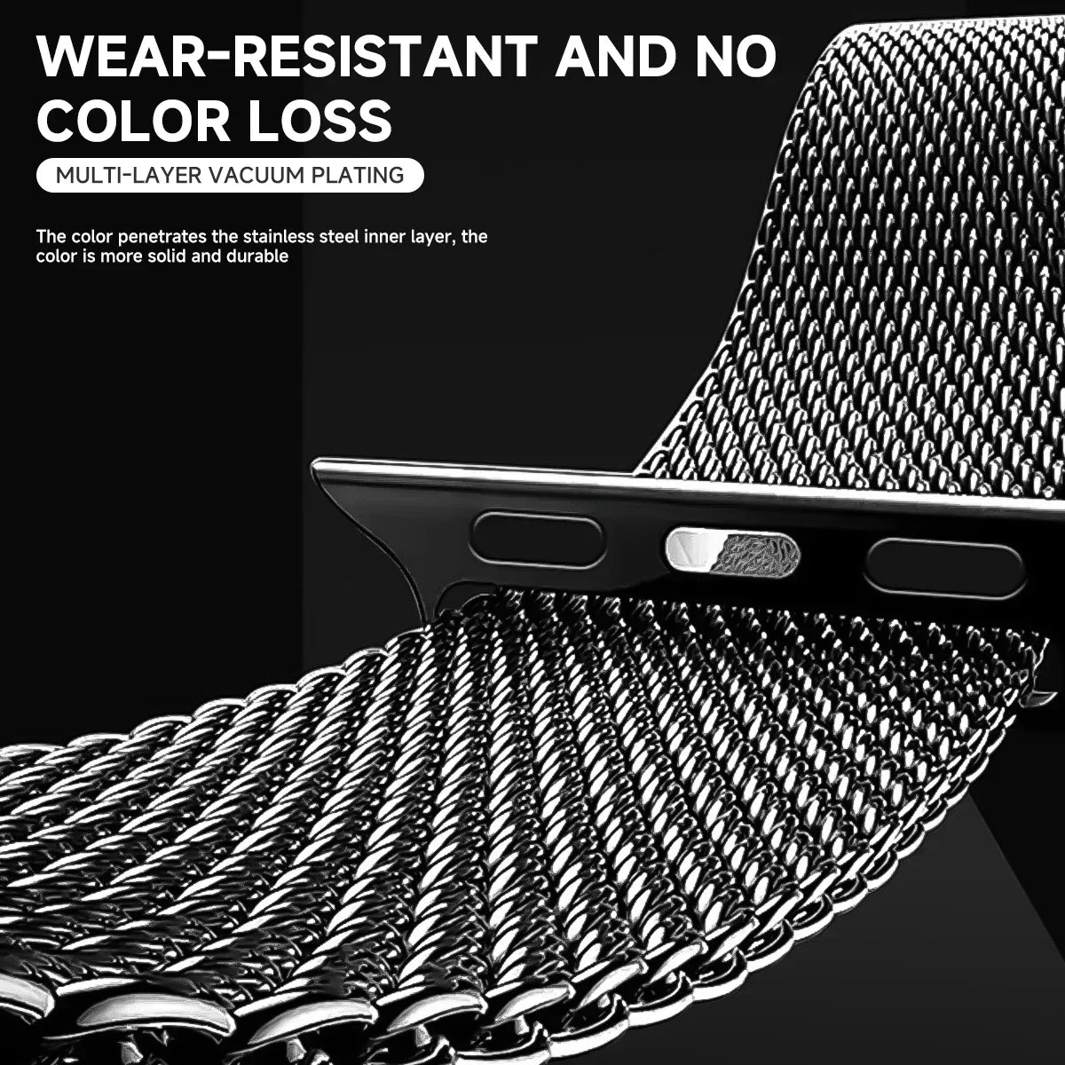 LuxeStrap⢠| Elegante mesh lus horlogeband