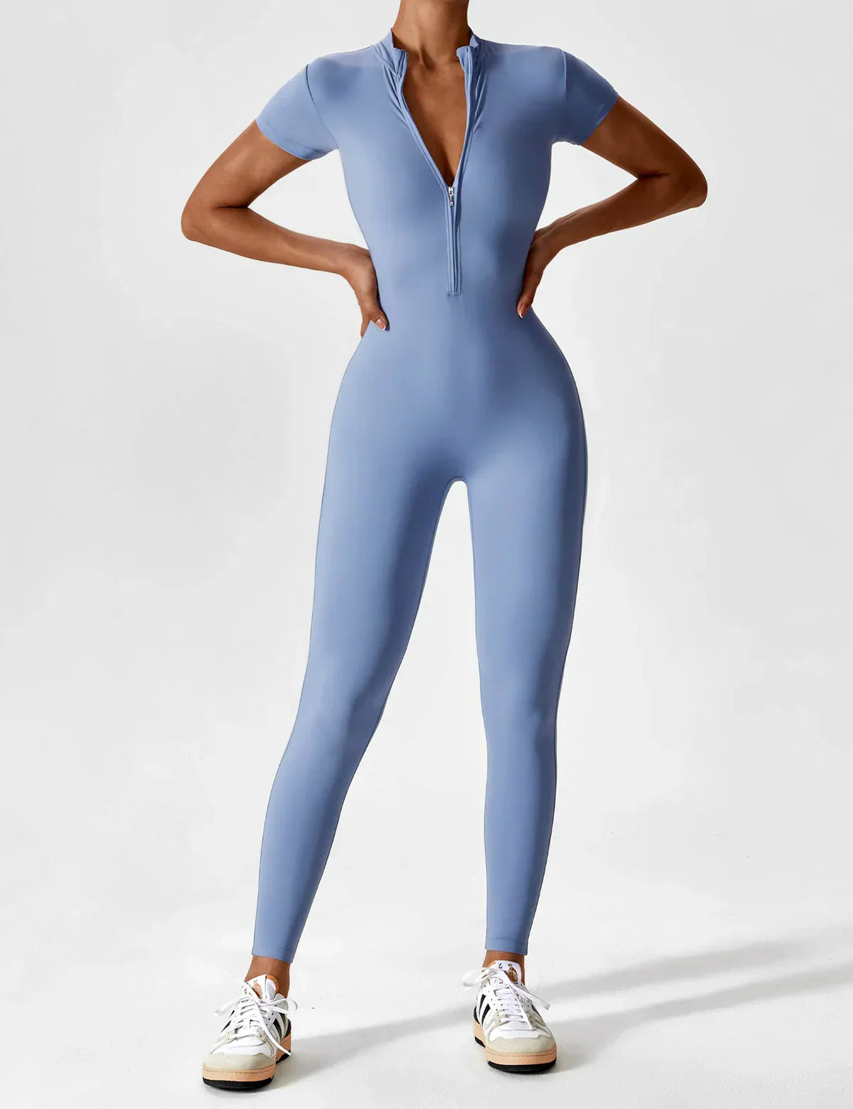 FlexiSuit™ | Yoga trainings jumpsuit met ritssluiting