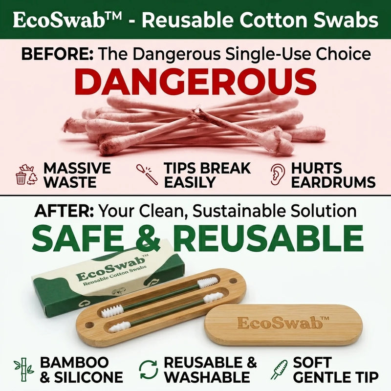 TIJDELIJK 50% KORTING | EcoSwab™ - Herbruikbare wattenstaafjes