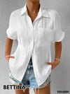 Bettina™ - Blouse met overhemd kraag en knopen