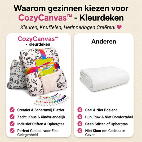 TIJDELIJK 50% KORTING  CozyCanvas™ - DIY Kleurdeken