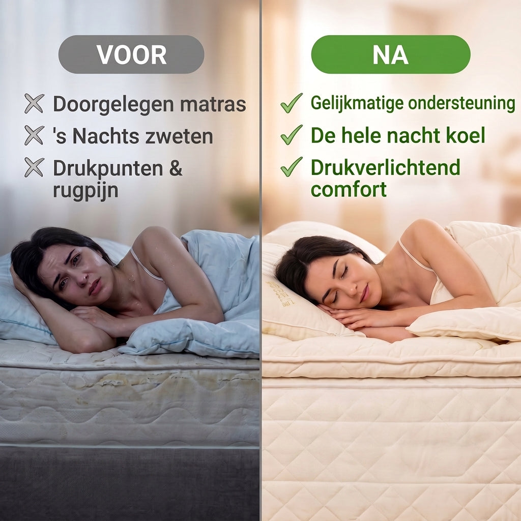 TIJDELIJK 50% KORTING | CoolNest™ - Bamboe Verkoelende Matrastopper