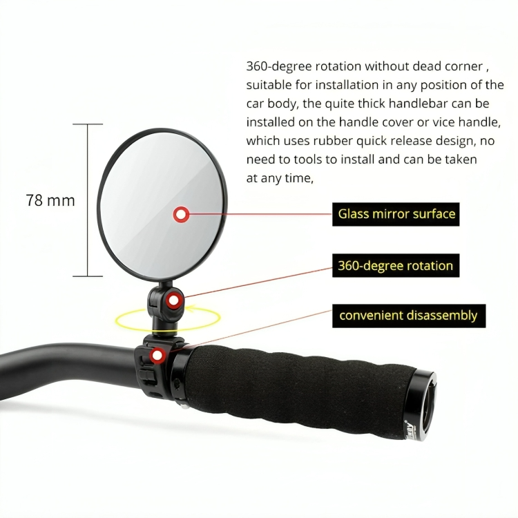 VisionRide™ | 360° fiets achteruitkijkspiegel