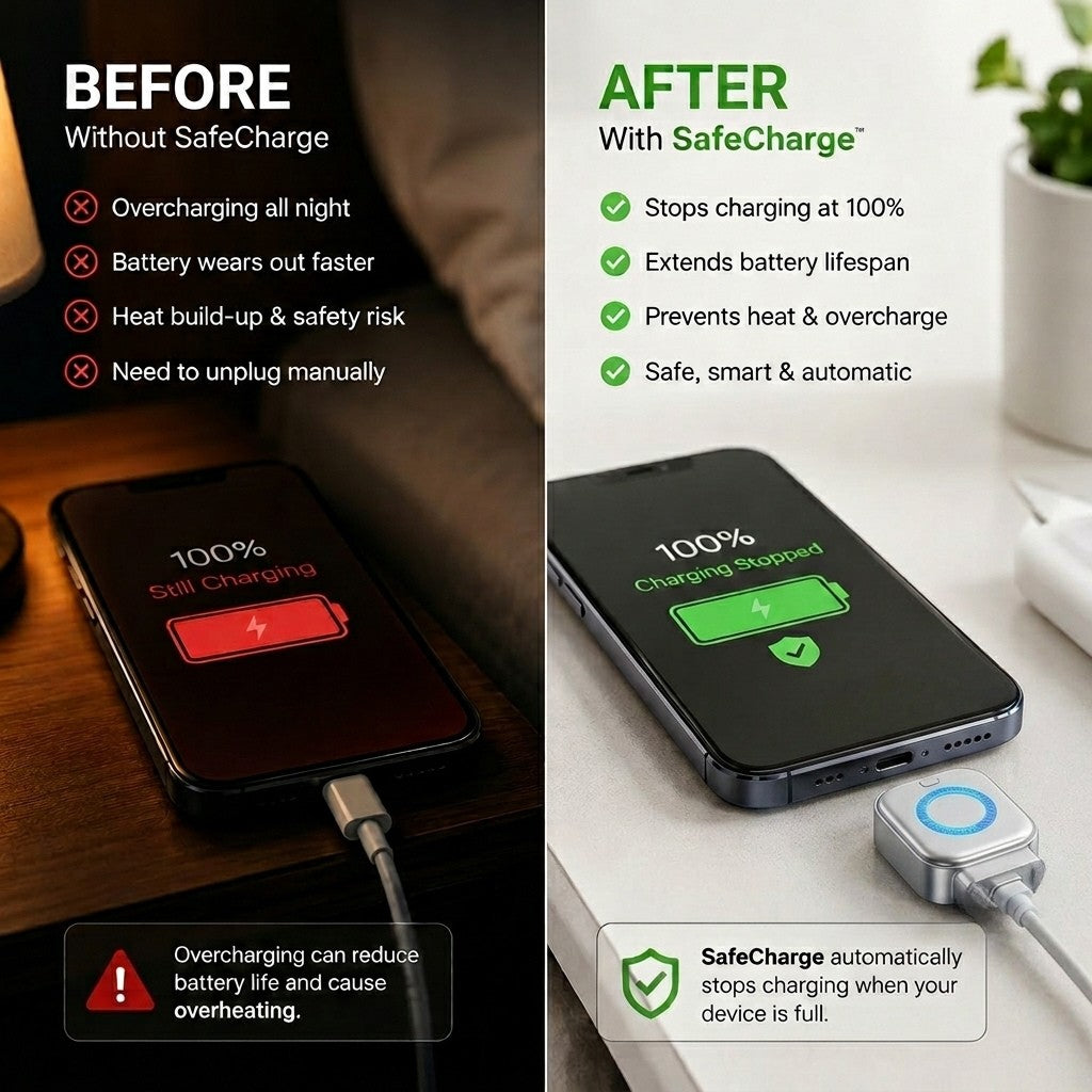 1 + 1 GRATIS VANDAAG | SafeCharge™ - Laad Bewaker