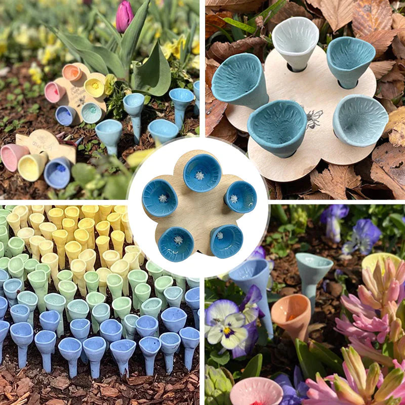 TIJDELIJK 50% KORTING | BeeQuench™ | 🐝 Set van 5 bij-insect drinkbekers