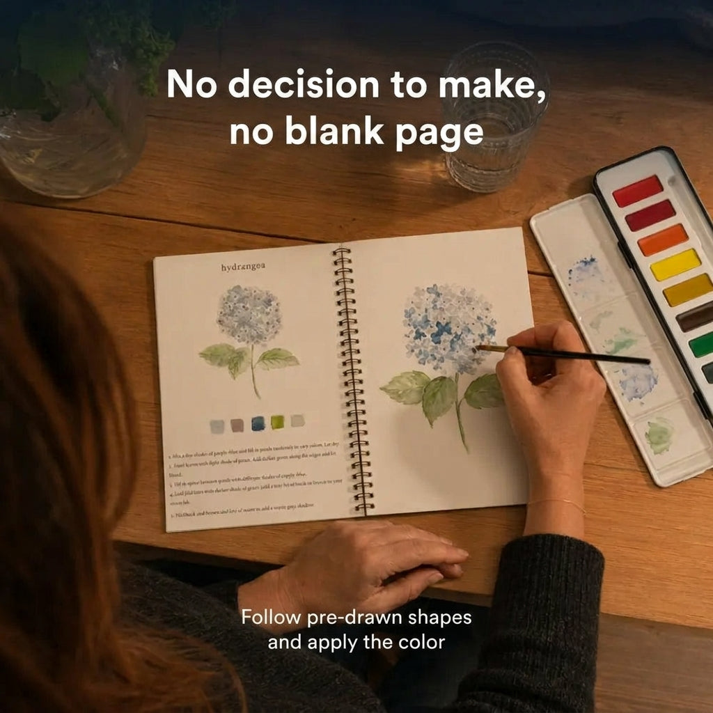 TIJDELIJK 50% KORTING | CreativeEscape™ - Zen aquarel + (Gratis 12-kleuren verf- en penseelset)