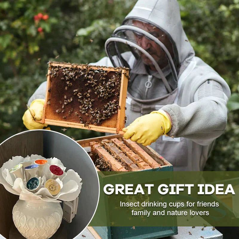 TIJDELIJK 50% KORTING | BeeQuench™ | 🐝 Set van 5 bij-insect drinkbekers