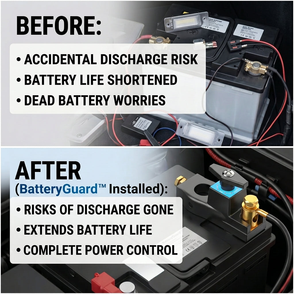 1 + 1 GRATIS VANDAAG | BatteryGuard™ - Scheidingsschakelaar