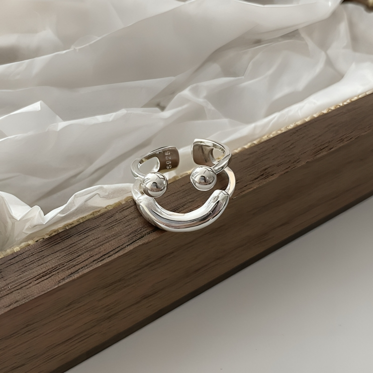 TIJDELIJK 50% KORTING | PositiviRing™ | Smiley Verstelbare ring