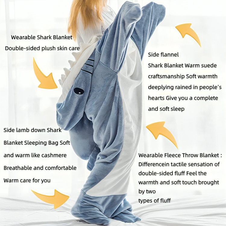 CozyFin™ | Sharkie knusse draagbare deken